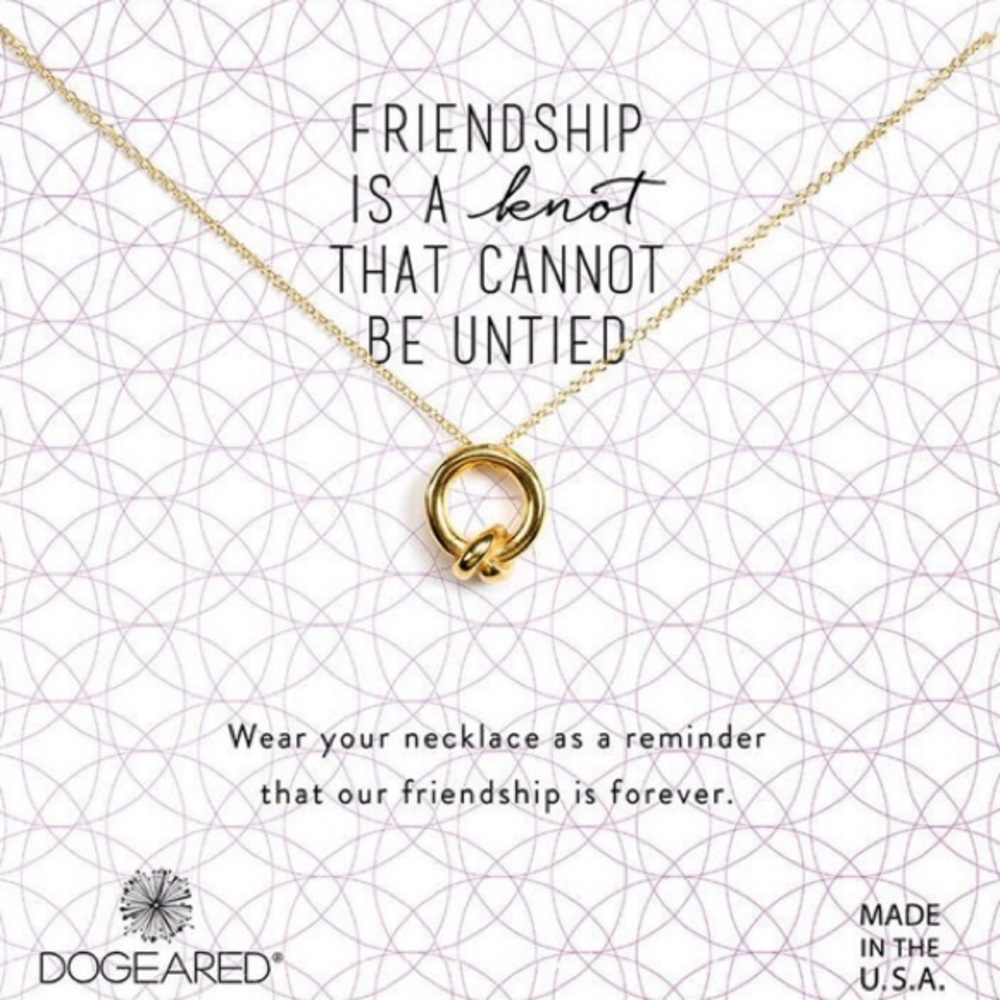Dogeared friendship knot necklace